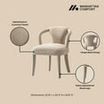 thumbnail image 4 of Manhattan Comfort Palmer Dining Armchair with Solid Wood Frame in Gold Dust, 4 of 11