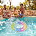 thumbnail image 3 of CIMAXIC Anneau de Natation 1 Pce Anneau Flottant Gonflable PVC Paillettes pour Piscine, 33.46"X33.46"X0.04 Pouces, 3 of 5