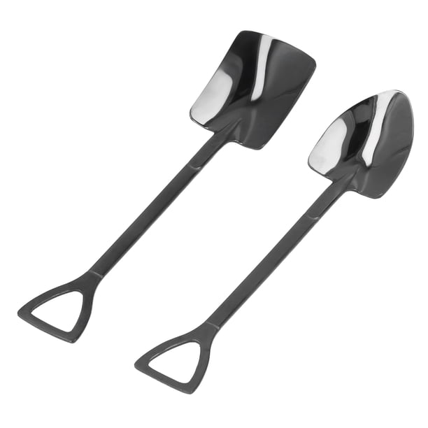 Cuchara de azúcar, 2 cucharas de pala de acero inoxidable, cucharas de sandía, cucharas de postre, confiables y duraderas