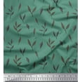 thumbnail image 1 of Soimoi Green polyester Georgette Fabric Leaves Print Fabric by the Yard 42 Inch Wide, 1 of 5