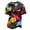 28#Multicolor, variant on Mens Gothic Shirts Print Short Sleeve Crewneck Tee Summer Top