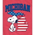 thumbnail image 3 of Peanuts - Michigan American Flag Snoopy - Toddler And Youth Short Sleeve Graphic T-Shirt, 3 of 6