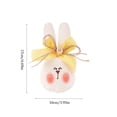 thumbnail image 3 of Easter Fabric Stuffed Bunny Decoration,17x10cm Cotton Plush Rabbit Ornament for Holiday Party and Home Decor,Soft and Safe Festive Accent for Tabletop and Shelf Display(Yellow), 3 of 7