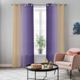 thumbnail image 5 of Purple Yellow Ombre Kitchen Curtains 84 Inch Length, Farmhouse Modern Gradient Art Grommet Top Bedroom Living Room Curtains, Light Filtering Cafe Curtain Drapes 2 Panels Set 84''x84'', 5 of 9