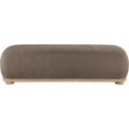 thumbnail image 4 of Meridian Furniture Calum Brown Chenille Fabric Bench, 4 of 17