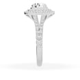 thumbnail image 5 of Unique Moments 2 Ct Lab Grown Split Shank Round Halo Diamond Engagement Ring 14K White Gold, 5 of 6