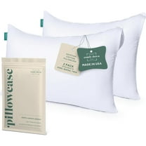 ComfyDown Pillowcase for Twin Size Pillow - 2 Pack - Breathable, 100% Cotton, 400-Thread Count, Zipper Closure - Made in USA - (Twin, 2Pk) 20" x 26"