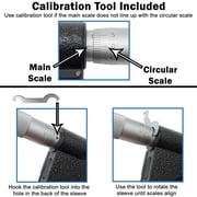 Digital Micrometer, 0-1 Range (Inches and Metric) with 6 Digit LCD Display, 0.0001 Graduation
