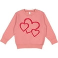 thumbnail image 2 of Inktastic Three Red Hearts Toddler Sweatshirt, 2 of 4