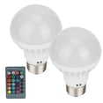 thumbnail image 4 of 2 uds E27 3W RGB bombilla lámpara cambio de color bombilla iluminación del hogar con control remoto 85V-265V, 4 of 14