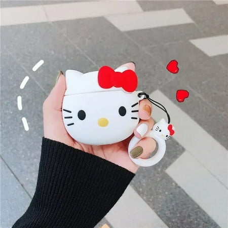 Hello Kitty Earphone Case Accessories for AirPods 1/2/3 Pro/2 Apple Bluetooth Earphone Charging Case Silicone PC Case