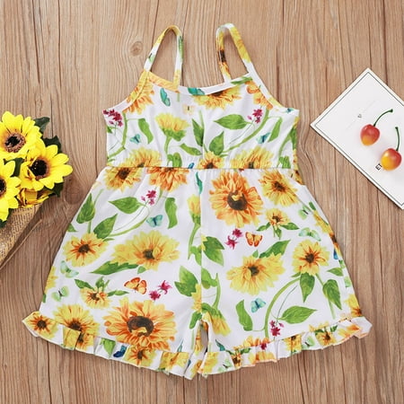 

kpoplk Girl Outfits Baby Girls Lace Romper Dress Sleeveless/Short Sleeve Rainbow Embroidery Bodysuit Princess Dress(White)