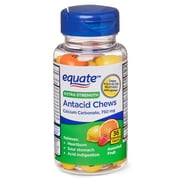 Equate Extra Strength Antacid Chewable Fruit Tablets, 750 mg, 36 Count