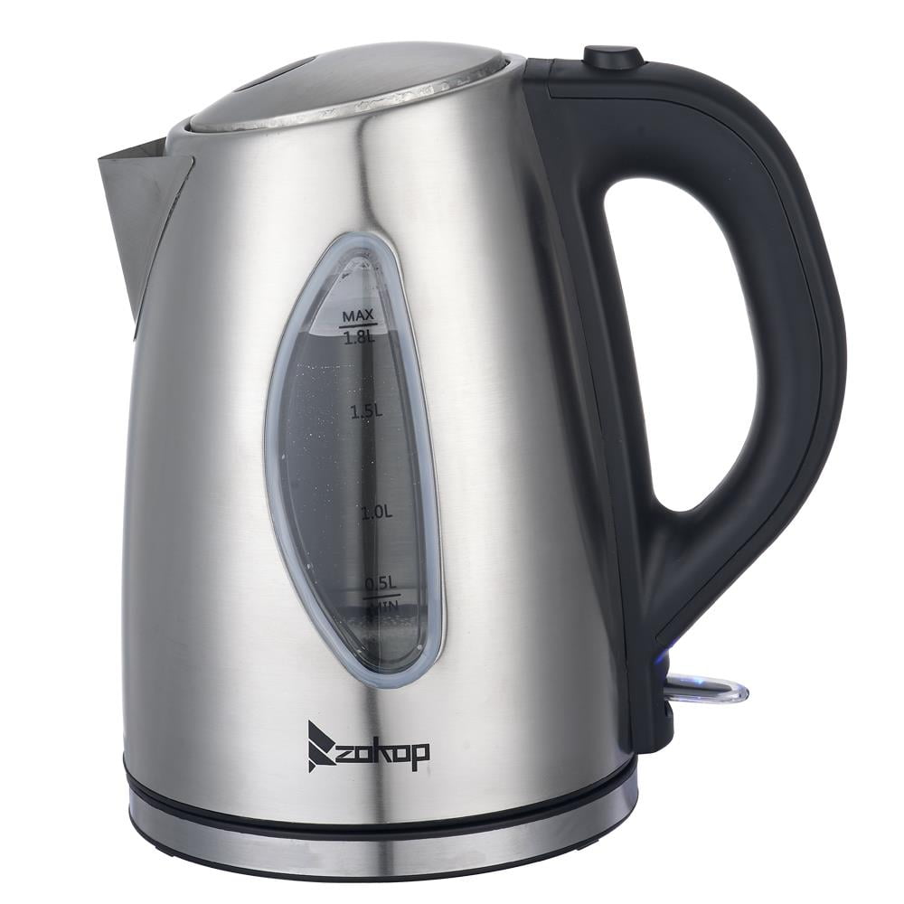 1.8 Liter Glass and Stainless Steel Electric Tea Kettle w/ Removable Filter 