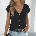 thumbnail image 6 of Karight Women‘s Casual Fashion Solid Color V-Neck Summer Camisole Blouse T-shirt Tank Top, 6 of 8
