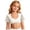 White, variant on Kids V Neck Drawstring Bust Puff Sleeve Short Waist Top 7-14Y Trachten Blouse for Girls Oktoberfest Dirndl Costume Sizes 130-160