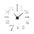 thumbnail image 2 of Modern Frameless 3D DIY Wall Clock, Silent Movement - Silver, 2 of 7