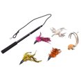 thumbnail image 4 of Cat Feather Toys Interactive Retractable Cat Teaser Wand with Bells for Cats Kittens, 4 of 15