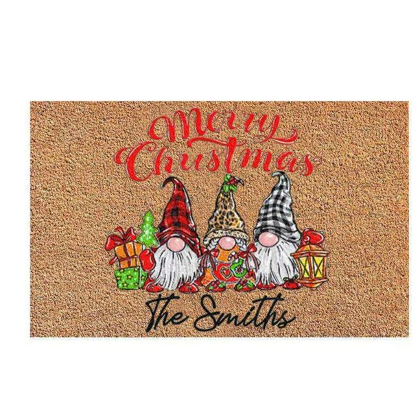 Moyic Christmas Floor Mat Cute Cartoon Party Nonslip Restaurant Kitchen Hotel Holiday Door Room Living Home Dining Carpet Kits de decoración para fiestas No.1 Moyic HA044947-01