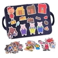 thumbnail image 3 of Tablero de cuentos de fieltro portátil para niños de 1 a 5 años Grils guardería sensorial aprendizaje regalos del Día de San Valentín para cerdo, 3 of 8