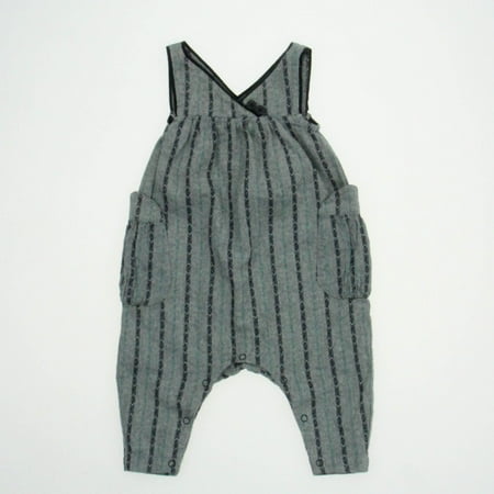 

Pre-owned Tea Girls Grey | Stripes Romper size: 0-3 Months