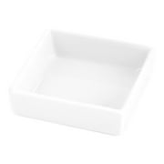 Square White Porcelain Mini Dish - 2 1/2" x 2 1/2" x 3/4" - 10 count box