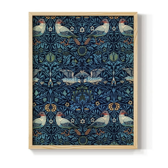 Vintage Abstract Print CLXXIV - 10in. x 8in. Vintage Framed Print in Natural Wood Frame