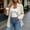 Beige, variant on Ayolanni Cardigan Sweaters for Women Button Down Beige Lightweight Long Sleeve Cardigan Solid Blouse Lapel V-Neck Cardigan with Pockets L