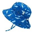 thumbnail image 1 of Jan & Jul Boys' Sun-Hat with UV Protection for Swimming, Quick Dry, Packable (L: 2-5 years, Whale Play), 1 of 6