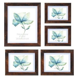 Young's Wood Triple 4X6 Picture Frame w/Shell Tiles, 2 pcs/set