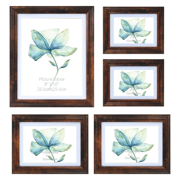 5 Pack Collage Picture Frames,Black Picture Frame Collage with Two 4x6