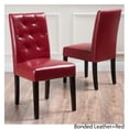 thumbnail image 1 of Falo Bonded Leather Red Dining Chair (Set of 2), 1 of 6