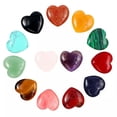 thumbnail image 3 of MATROOY 100pcs Natural Quartz Crystal Healing Heart Gemstone for Home Decor 20x6mm, 3 of 9