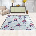 thumbnail image 2 of Yayeee Area Rugs for Living Room 6.7'x4.8' Non Slip Washable Bedroom Floor Carpet, Blue Ice Hockey, 2 of 5