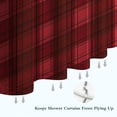 thumbnail image 6 of Red Black Checkerboard Checkered Pattern Shower Curtain 84"x72" ,Bathroom Decorative Shower Curtains Set with 12 Hooks,Modern Waterproof Washable Shower Curtain, 6 of 6