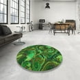 thumbnail image 4 of Ahgly Company Machine Washable Indoor Rectangle Transitional Dark Forest Green Area Rugs, 2' x 4', 4 of 7