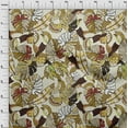 thumbnail image 4 of oneOone Rayon Light Brown Fabric Leaves Sewing Craft Projects Fabric Prints By Yard 56 Inch Wide, 4 of 5