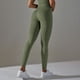 thumbnail image 2 of Nuevos pantalones de yoga de mujer de punto sin costuras y cintura alta - Efecto scrunched, cintura en forma de V - Nailon/spandex opaco para correr/fitness, 2 of 6