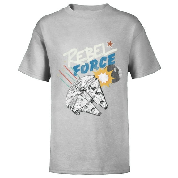 Star Wars Rebel Force Stars and Stripes July 4th - Short Sleeve T-Shirt for Kids - Customized-Athletic Heather