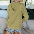 thumbnail image 4 of Womens Coats Outerwear Winter Women's Casual Color Zip Hood Long Sleeve Pocket Jacket Blouse, 4 of 5
