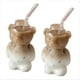 thumbnail image 1 of de Café con Forma de Oso de de 320 Ml, de Vidrio con Pajita, Transparente, Innovadora, para Leche, Café y Agua., 1 of 5