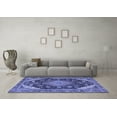 thumbnail image 3 of Ahgly Company Indoor Square Persian Blue Traditional Area Rugs, 4' Square, 3 of 4