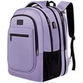thumbnail image 1 of Mochila de viaje MATEIN para portátil ampliable de 15,6 pulgadas con USB, color morado, 1 of 9