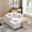 beige, variant on Ataucjin 59" Oversized Chaise Lounge Chair,Comfy Corduroy Cloud Sleeper Couch with USB Port,Throw Pillows and Supportive Armrests,Recliner Bed for Living Room,Movie Room,Bedroom,ship in 2 boxes