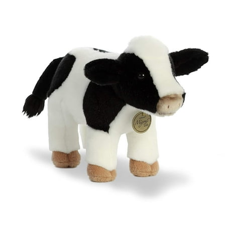 World Miyoni Holstein Calf Cow Plush Toy, Black/White, Item measures approximately 11 By (Best Holstein Cow In The World)