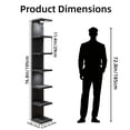 Mounted Display Shelf Racks Black Wall Mounted Display Shelf with LED Lights, 7-Level Floating ...