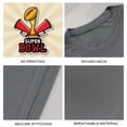 thumbnail image 4 of Coolnut Womens T Shirts Fashion Tops, American Football Bowl Tournament Women's Basic Short Sleeve Tees, Grey Lightweight Casual Summer Clothes, L, 4 of 6