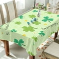 thumbnail image 4 of GZHJMY St. Patrick's Day Clover Tablecloth, Rectangle Waterproof Washable Polyester Table Cover for Picnic Dinner Holiday Party Decor, 60 x 108 Inch, 4 of 7