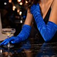 thumbnail image 5 of Long Opera Satin Gloves for Women Costume Elbow Length Gloves, 5 of 5