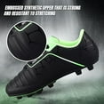 thumbnail image 3 of Vizari USA Catalina Firm Ground Soccer Cleats for Kids – Comfortable, Durable, and Traction-Ready Shoes for Boys and Girls - Black/Green, 3, 3 of 5